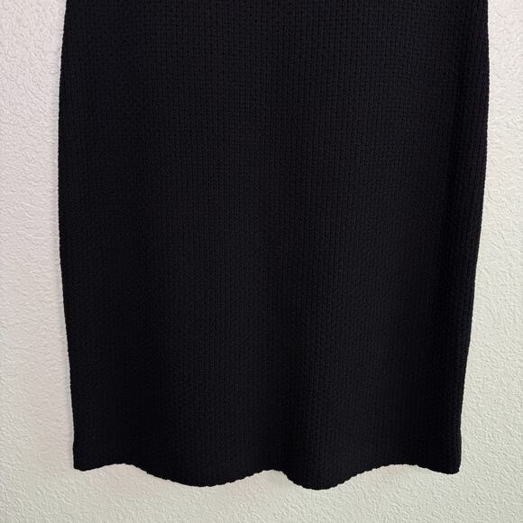 St John Caviar Dress Womens 8 Santana Knit Sheath Wool Rayon Office Minimalist - Picture 6 of 11